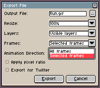 File > Export > Selected Frame
