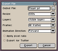 File > Export menu option